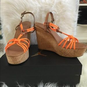 Coach wedge sandals size 9.5